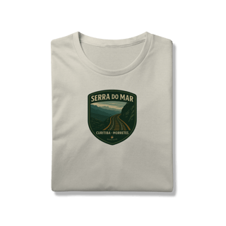 Nome do produto Camiseta Masculina Serra do Mar Prime | Trem Curitiba-Morretes Vintage
