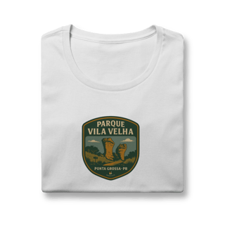 Nome do produto Camiseta Feminina Parque Vila Velha Aventureira | Geologia Vintage