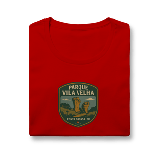 Nome do produto Camiseta Feminina Parque Vila Velha Aventureira | Geologia Vintage