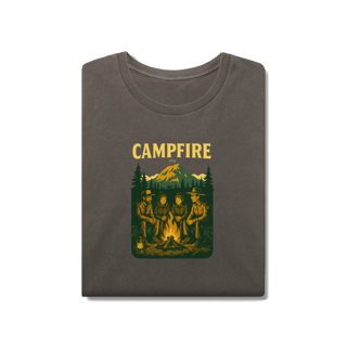 Nome do produto Camiseta Estonada Unissex Campfire | Acampamento Vintage