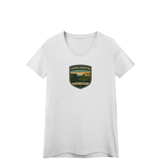Camiseta Feminina Chapada Diamantina Aventureira | Trekking Brasil Vintage