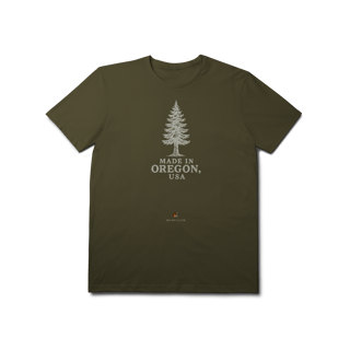 Nome do produto Camiseta Made in Oregon – Douglas Fir, Símbolo do Oregon
