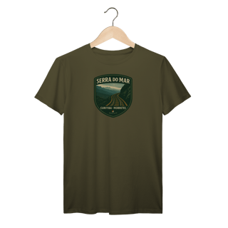 Nome do produto Camiseta Masculina Serra do Mar Prime | Trem Curitiba-Morretes Vintage