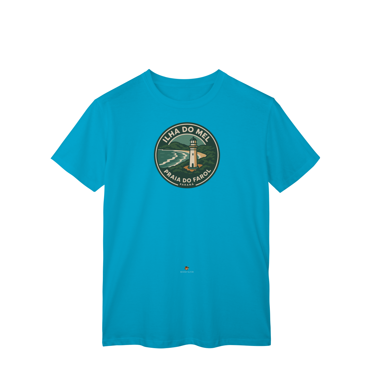 Nome do produto: Camiseta Unissex Ilha do Mel | Farol das Conchas Vintage