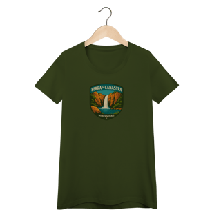 Nome do produto Camiseta Feminina Serra da Canastra Aventureira | Minas Gerais Vintage