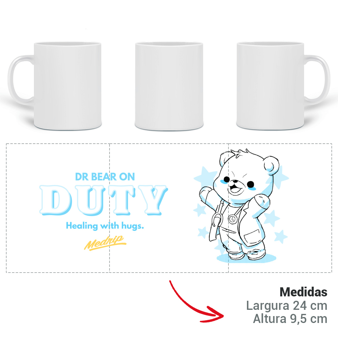 Nome do produto: Caneca - Pediatria: Dr. Bear