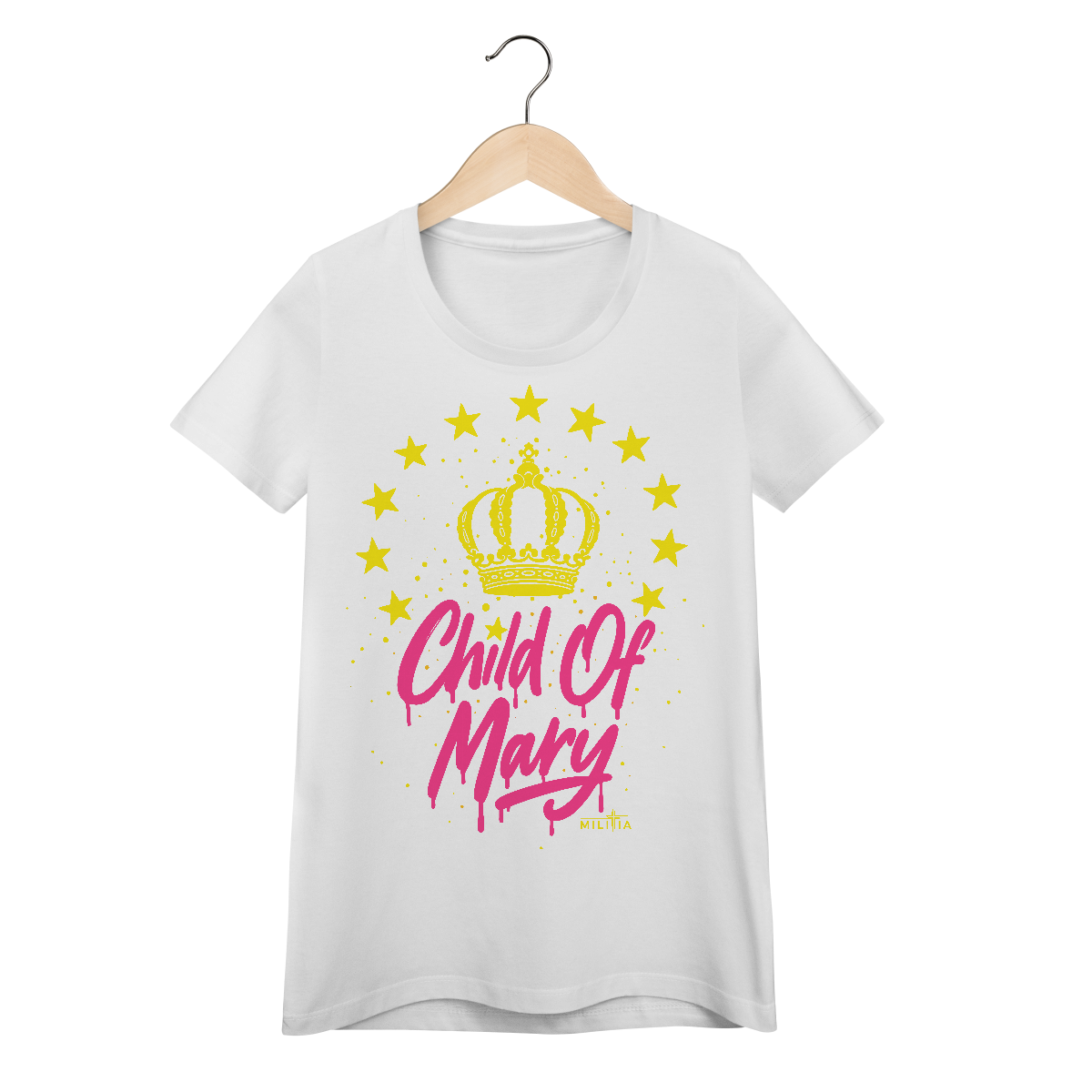 Nome do produto: Camiseta Child Of Mary Stars Baby Look