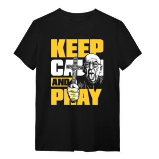 Nome do produtoCamiseta Keep Calm And Pray - Gabriele Amorth