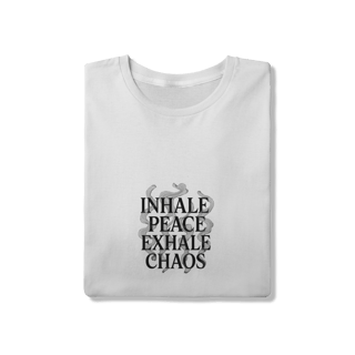 Nome do produtoCamiseta Inhale Peace, Exhale Chaos