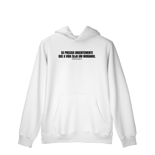 moletom canguru || eu preciso urgentemente que a vida seja um morango