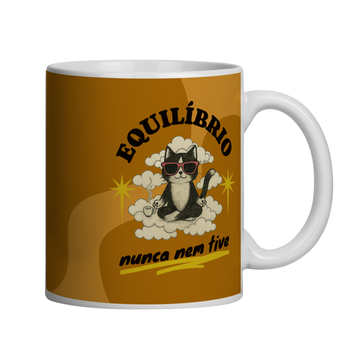 Nome do produto: Caneca Equilíbrio Gato