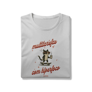 Nome do produto Tshirt Multitarefas Gato