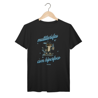Tshirt Multitarefas Gato