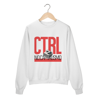 Nome do produto Moletom - CTRL+Z no Capitalismo (Vermelho)