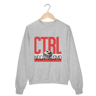 Nome do produto Moletom - CTRL+Z no Capitalismo (Vermelho)