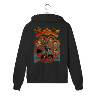 Moletom com Zíper - Cães Cosmonautas Soviéticos