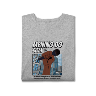 Nome do produto Camisa Menino do Som Plus Size Microfone Preto