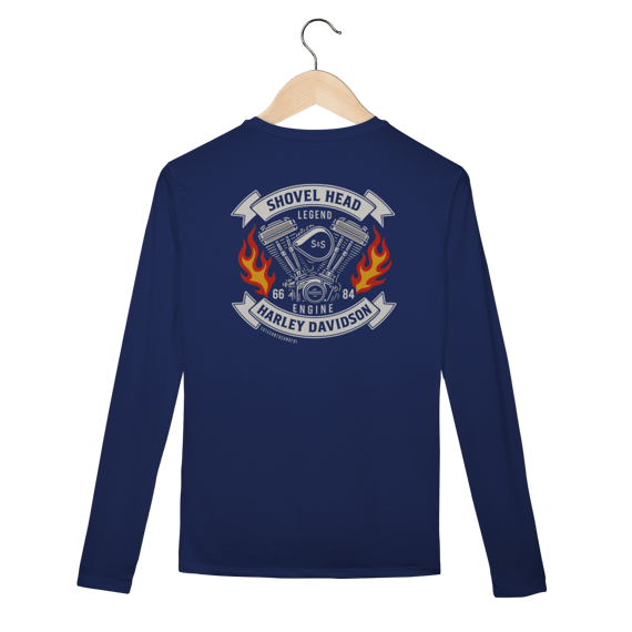 Camisa Longa Sport Dry Motor Shovelhead Harley