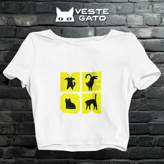 Cropped Meow Black