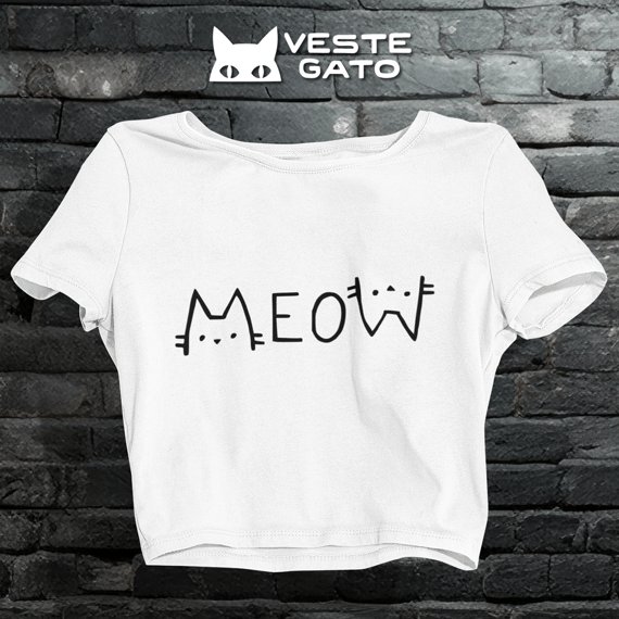 Cropped Meow Minimal