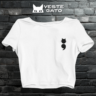 Nome do produtoCropped Gato & Ponto e Vírgula