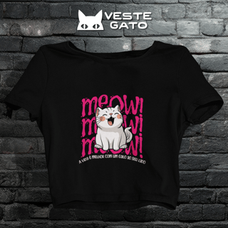 Nome do produtoCropped A vida é melhor com Gatos