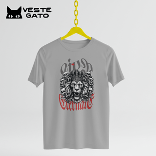 Nome do produtoLeão Rugindo com Coroa e Caveiras (Quality)