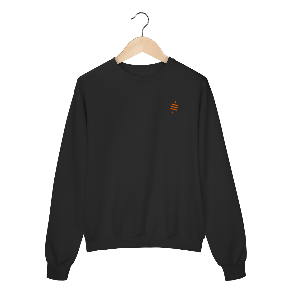 Moletom Trinity Preto - Estampa Minimalista no Peito