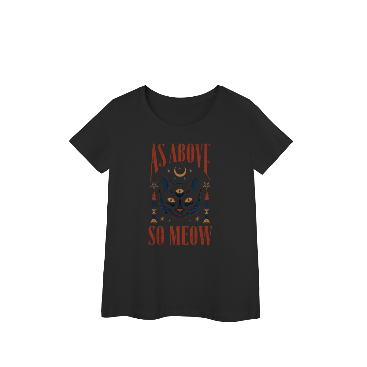 CAMISETA AS ABOVE SO MEOW BABY LONG