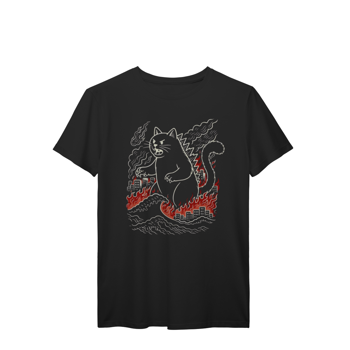 CAMISETA CAT IN FIRE