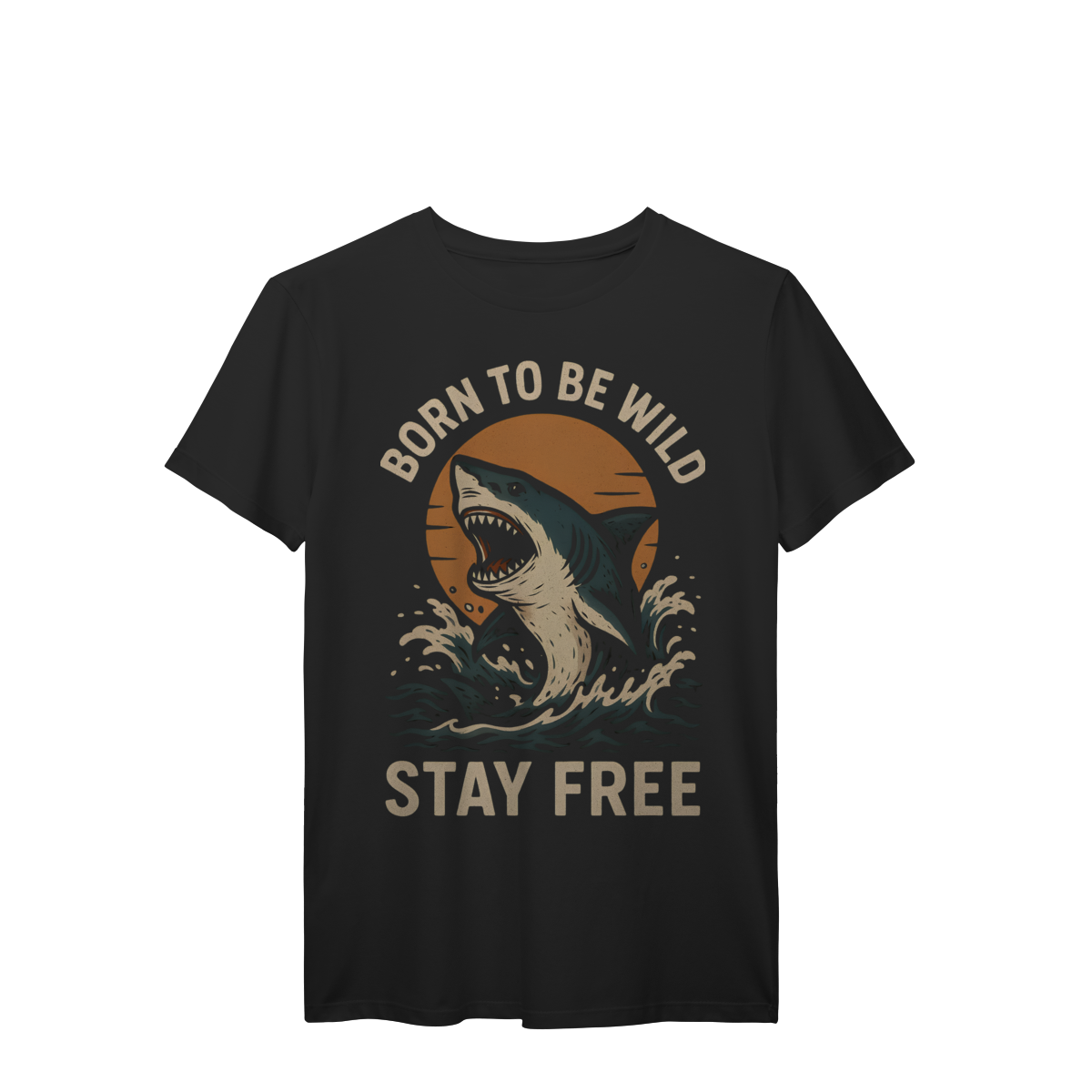 CAMISETA BORN TO BE WILD STAY FREE