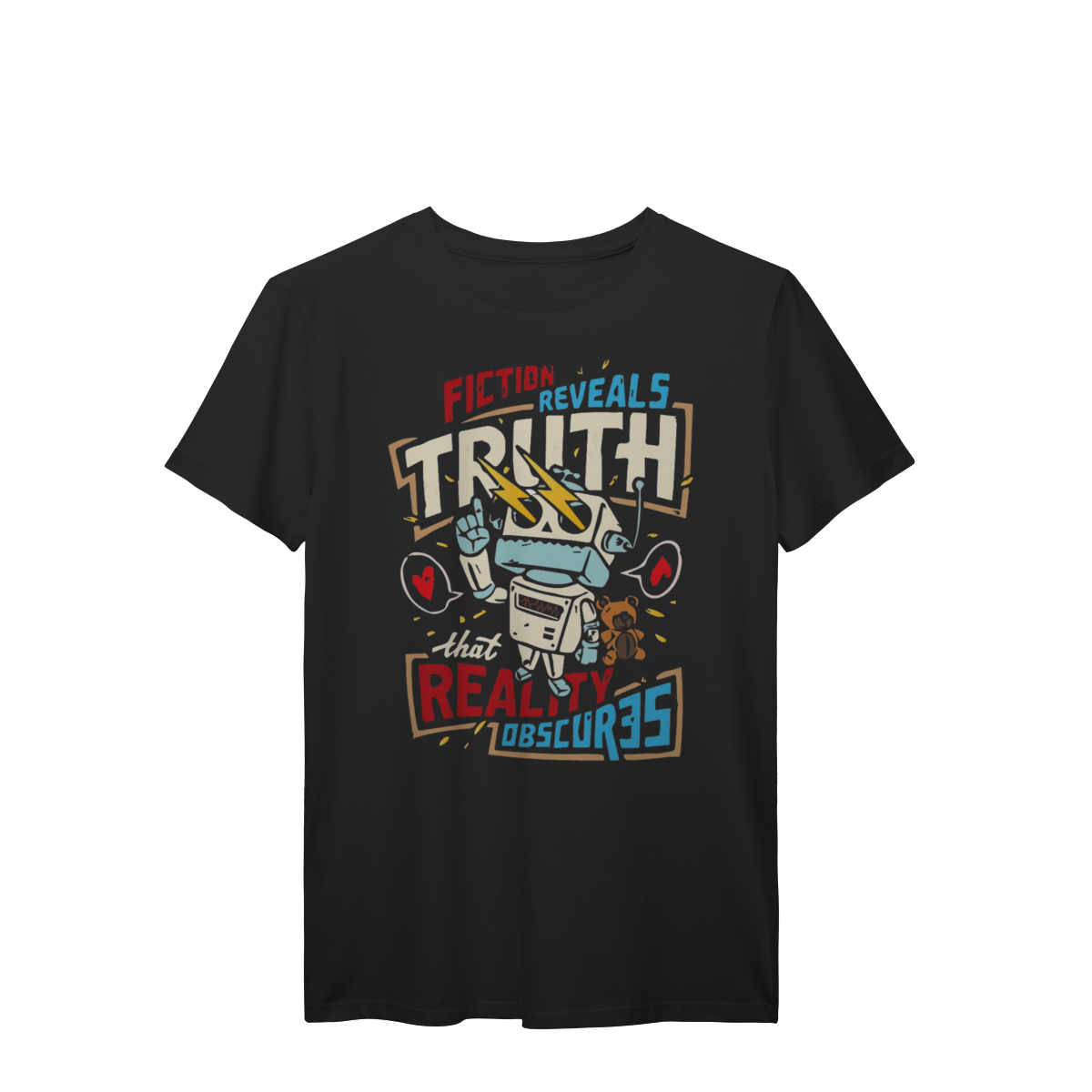 CAMISETA FICTION REVEALS TRUTH