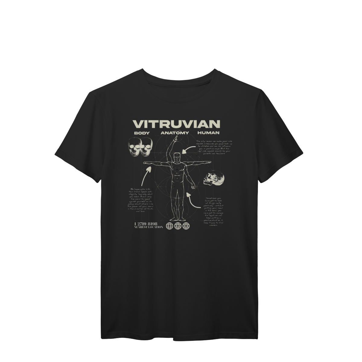 CAMISETA VITRUVIAN BODY ANATOMY HUMAN