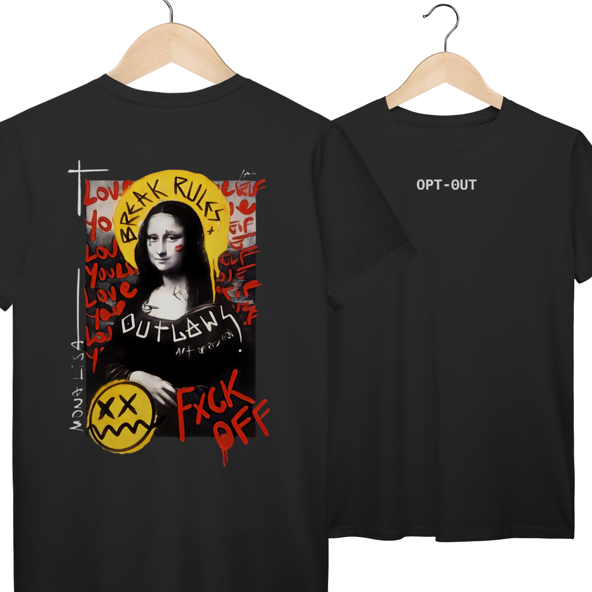 CAMISETA OPT-OUT MONALISA POP ART