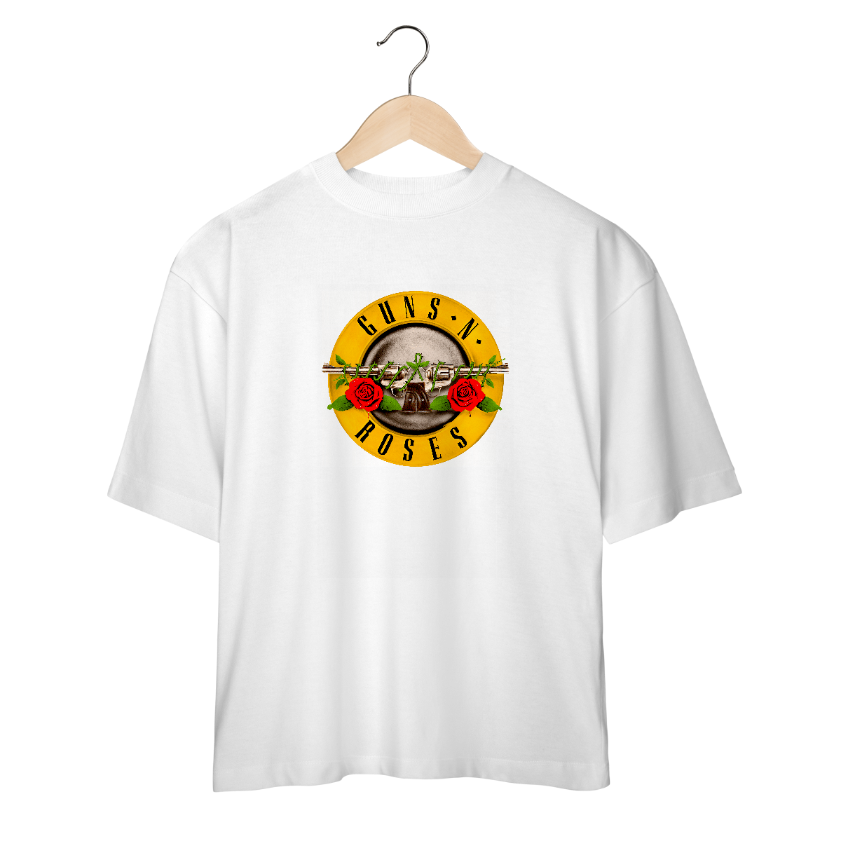 Nome do produto: Camiseta Oversized - Guns N\' Roses