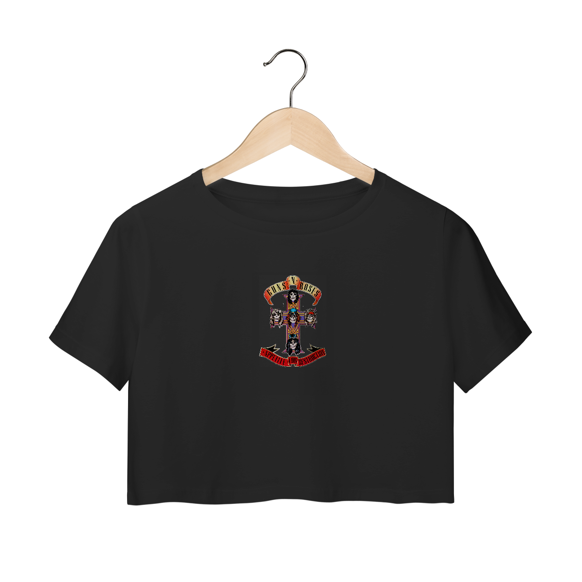 Nome do produto: Camisa Cropped - Guns N\' Roses (AFD)