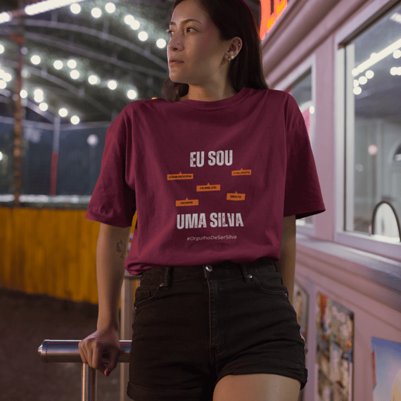 Camiseta Feminina Eu Sou Uma Silva – Nome Que Representa (Quality Adulto)