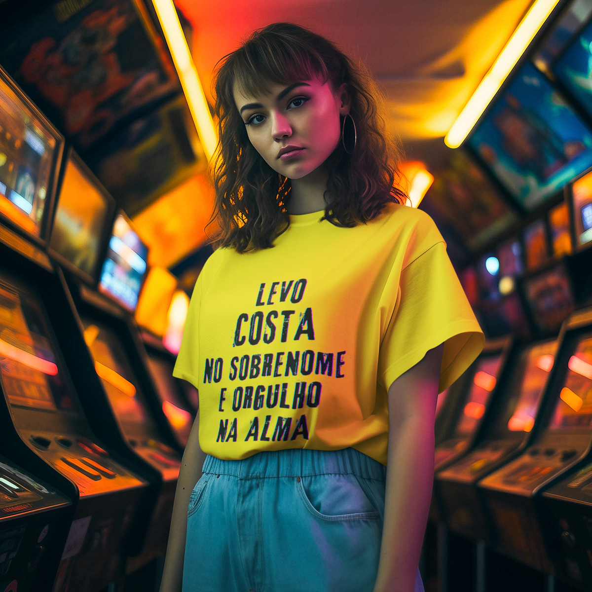 Camiseta Unissex Costa no Nome, Orgulho na Alma (Malha Quality)