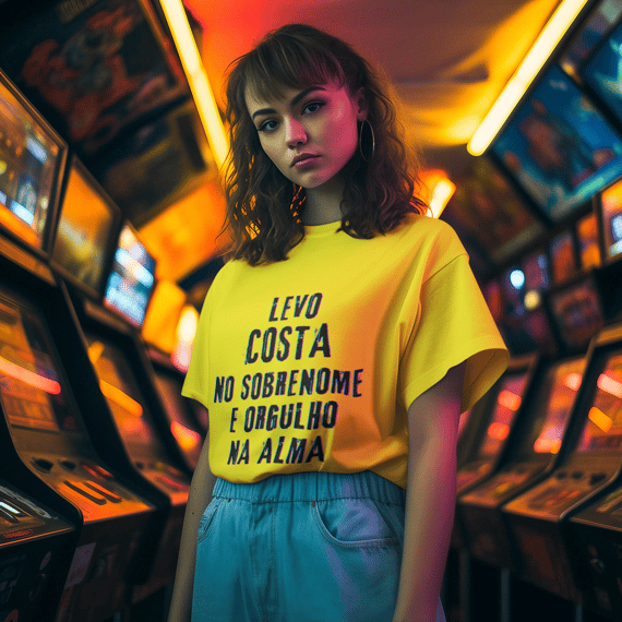Camiseta Unissex Costa no Nome, Orgulho na Alma (Malha Quality)