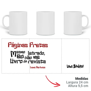 Nome do produto Páginas Pretas - Caneca