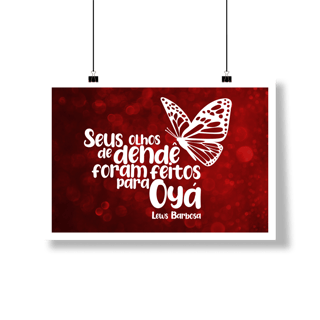 Nome do produto Olhos de Dendê - Poster Paisagem