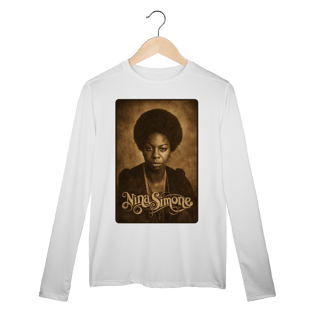 Nome do produto Nina Simone 01 - Camiseta Manga Longa Sport Dry UV