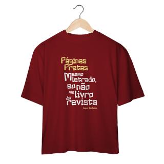 Nome do produto Páginas Pretas - Camiseta Oversized