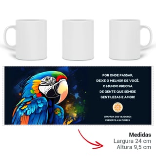 Nome do produto ARTEMÍSIA Canecas - 'ARARA-CANINDÉ - Cerrado Brasileiro' - 03