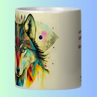 Nome do produto ARTEMÍSIA Canecas - ‘Lobo – Animais de Poder’ - 03