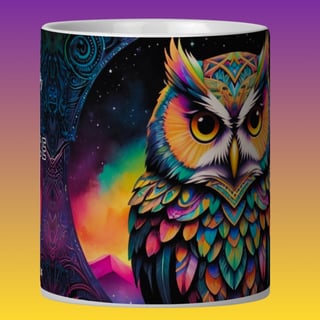 Nome do produto ARTEMÍSIA Canecas – ‘Coruja - Animais de Poder’ - 03