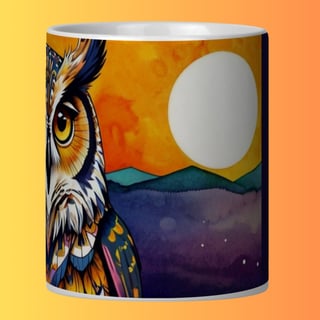 Nome do produto ARTEMÍSIA Canecas – ‘Coruja - Animais de Poder’ - 05