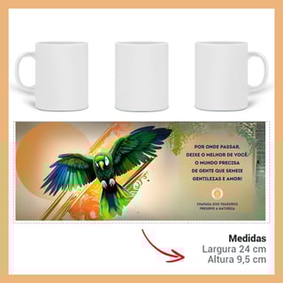 Nome do produto ARTEMÍSIA Canecas – ‘Papagaio – Cerrado Brasileiro’ - 15