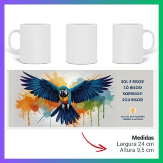 Nome do produto ARTEMÍSIA Canecas - 'ARARA-CANINDÉ - Cerrado Brasileiro' - 06
