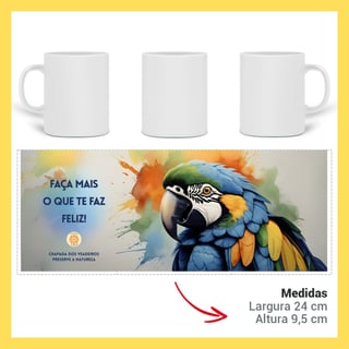 Nome do produto ARTEMÍSIA Canecas - 'ARARA-CANINDÉ - Cerrado Brasileiro' - 07